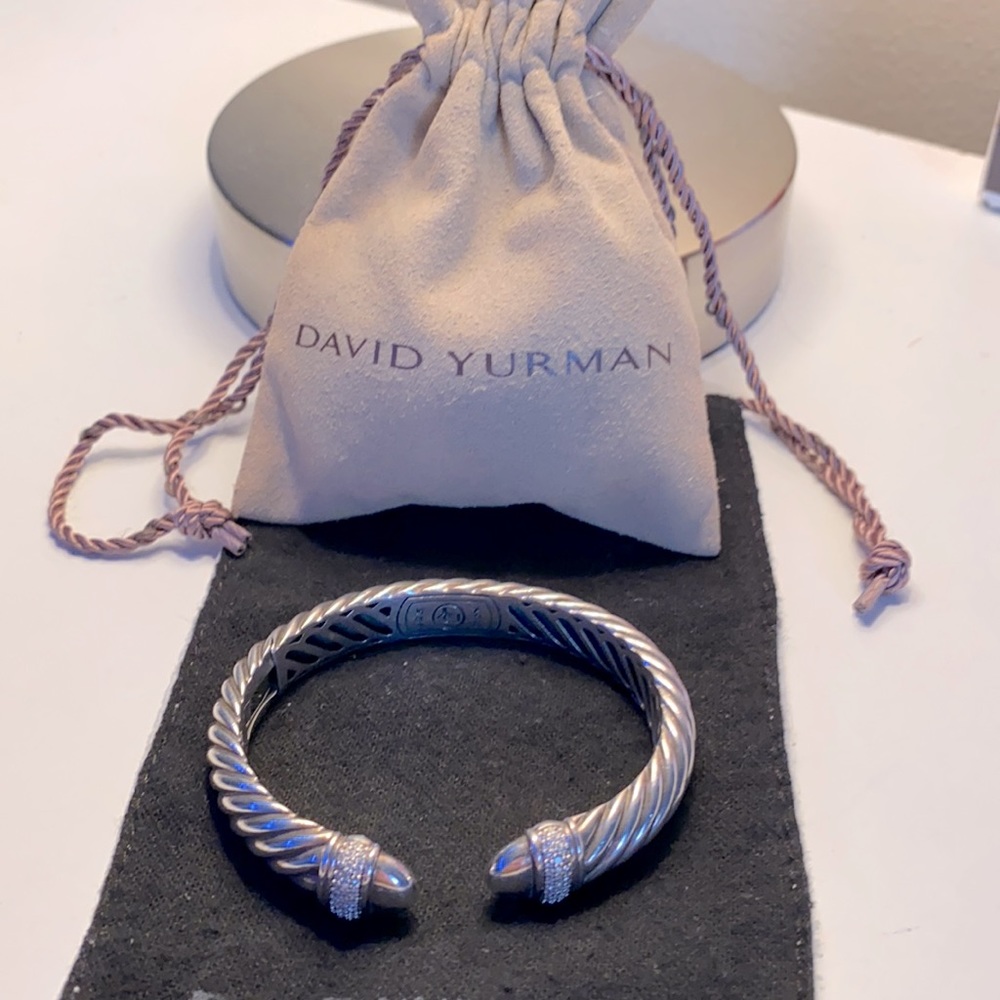 David Yurman Waverly sterling silver cable cuff